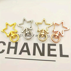 10pcs Star Hollow Key Chain Creative Lobster Clasp Buckle