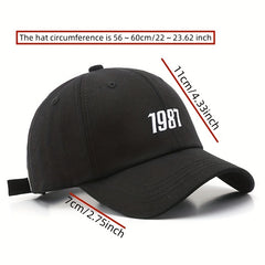 1987 Embroidered Cap Summer Casual Baseball Cap