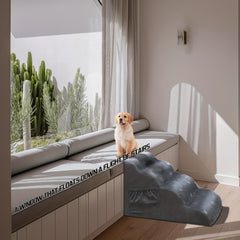 Pet Dog Stairs 4 Tiers For Dogs Foam Ramps Non-slip Bottom