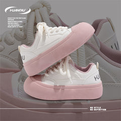 Women's Letter Graphic Board Shoes Non slip Height Increased Sports Sneakers
