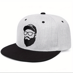 Bearded Man Embroidery Snapback Hat Hip Hop Baseball Cap