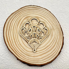 10pcs Shell Shape Sliced Pendant Home Decoration Wooden Crafts