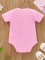 Elephant Print Onesies Short Sleeve Romper for Baby Boys & Girls