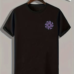 Symbol Pattern Men's Sports T-Shirt Graphic Tee For Fitness Activities