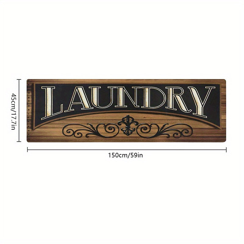 Waterproof Laundry Room Runner Rug Non Slip Machine Washable Entrance Doormat