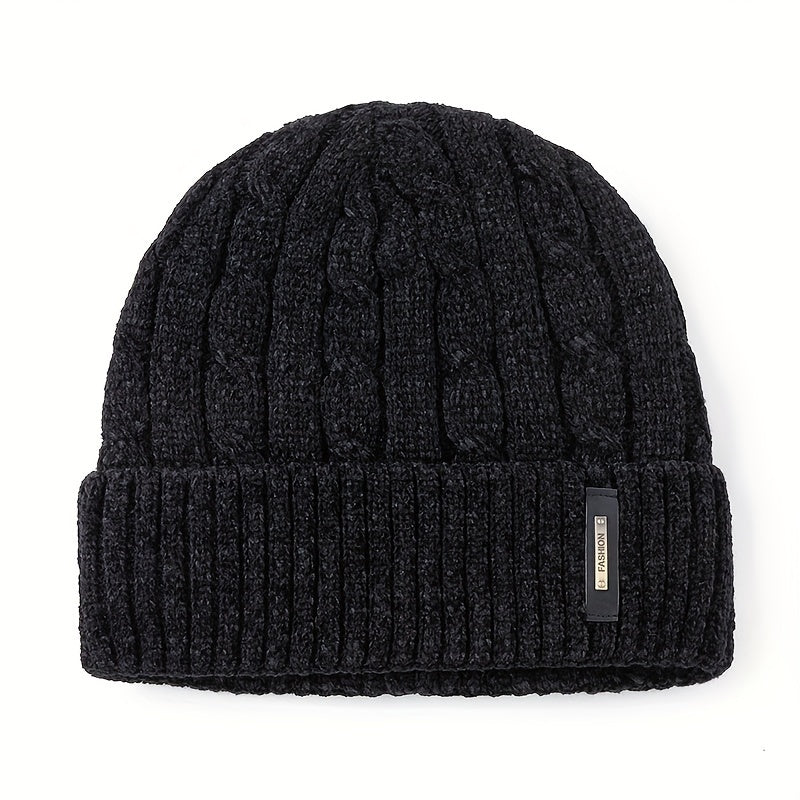 Letter Knitted Beanie Hat Outdoor Cycling Pullover Hat