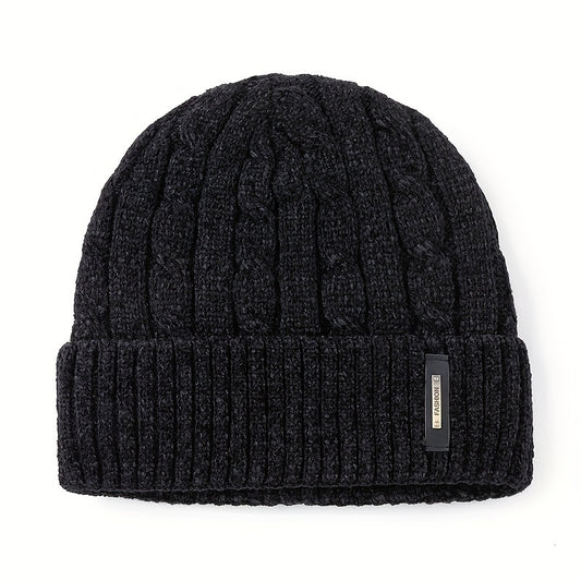 Letter Knitted Beanie Hat Outdoor Cycling Pullover Hat