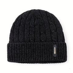 Letter Knitted Beanie Hat Outdoor Cycling Pullover Hat