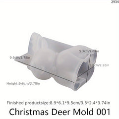 Christmas Resin Silicone Molds 3D Candle Making Mold Snow Decoration