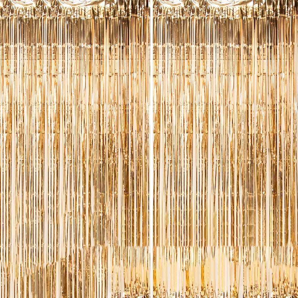 2Packs Fringe Curtain Backdrop for Party Decoration