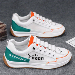 Men's Lace-Up Sneakers Letter & Graphic Pattern Skate Shoes