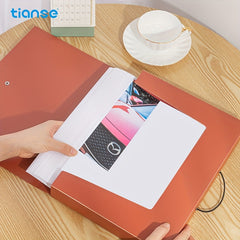 TIANSE A4 Storage File Cartridge Cover Plastic File Box Elastic Drawstring