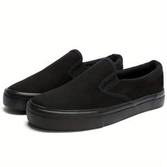 Women's Canvas Slip on Casual Shoes Low Top Round Toe Flat Walking Sneakers