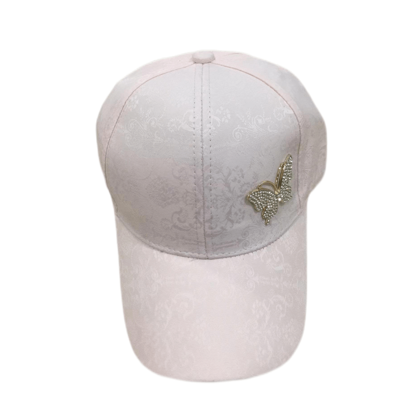 Rhinestone Butterfly Lace Baseball Cap Embroidery Sun Hat