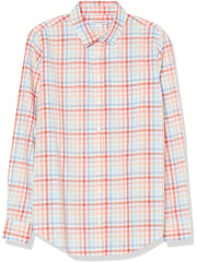 Plaid Print Long Sleeve Button Up Shirt Top