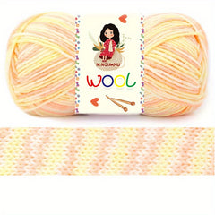 2pcs Gradient Wool Medium Thick Thread for Scarves Hats Clothing Weaving