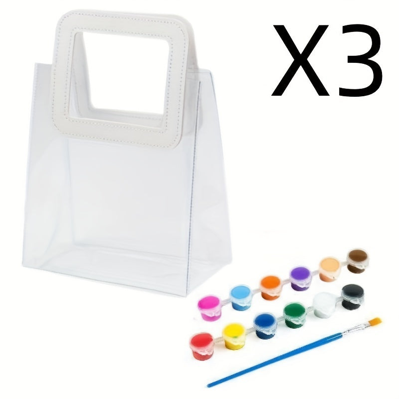 Halloween DIY Graffiti Painting Handbag Gift Bag with Paint Brushes