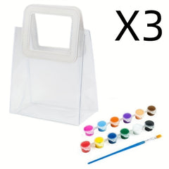 Halloween DIY Graffiti Painting Handbag Gift Bag with Paint Brushes