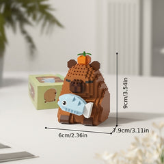 Capybara Building Blocks Set Desk Decor Stress Relief Family Office Gift