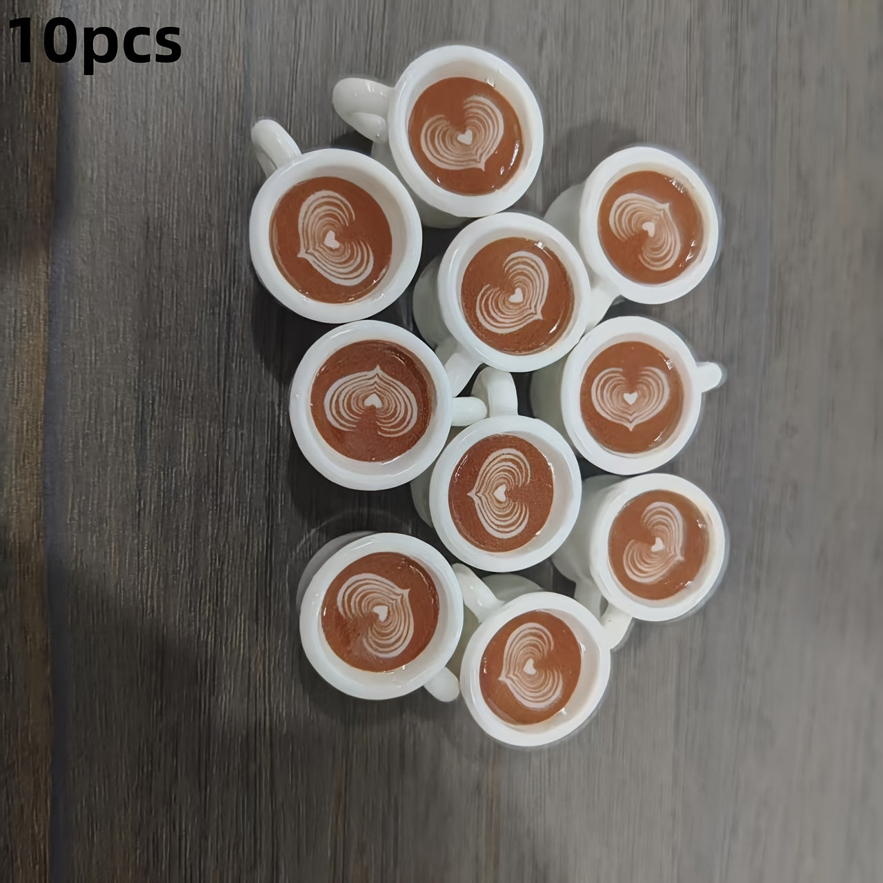 Heart Shaped Coffee Cup Set with Beans