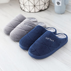 Men's Memory Foam Cozy Slippers Lined Couples Slides Winter