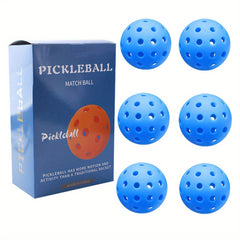6pcs Outdoor Pickleball Balls with 40 Holes for Training