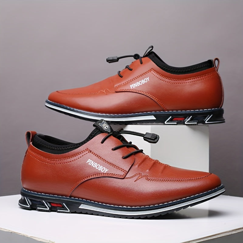 Men's Round Toe Formal Shoes Wear resistant Non Slip Smart Casual Shoes