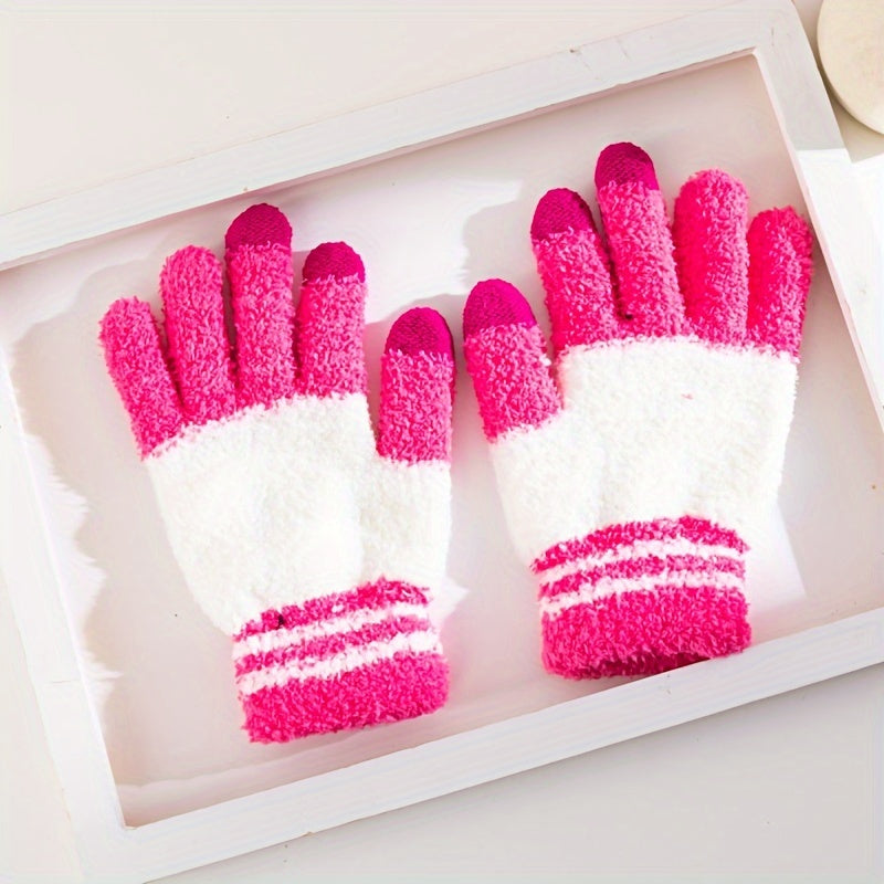 Knitted Touch Screen Gloves Winter Warm Thickened