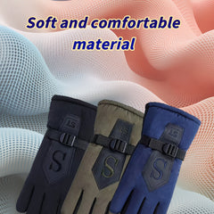 Winter Fleece Lined Warm Gloves For Women Men Ski Gloves
