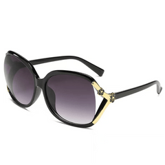 Camellia Flower Sunglasses Large Gradient UV400 Sun Shades