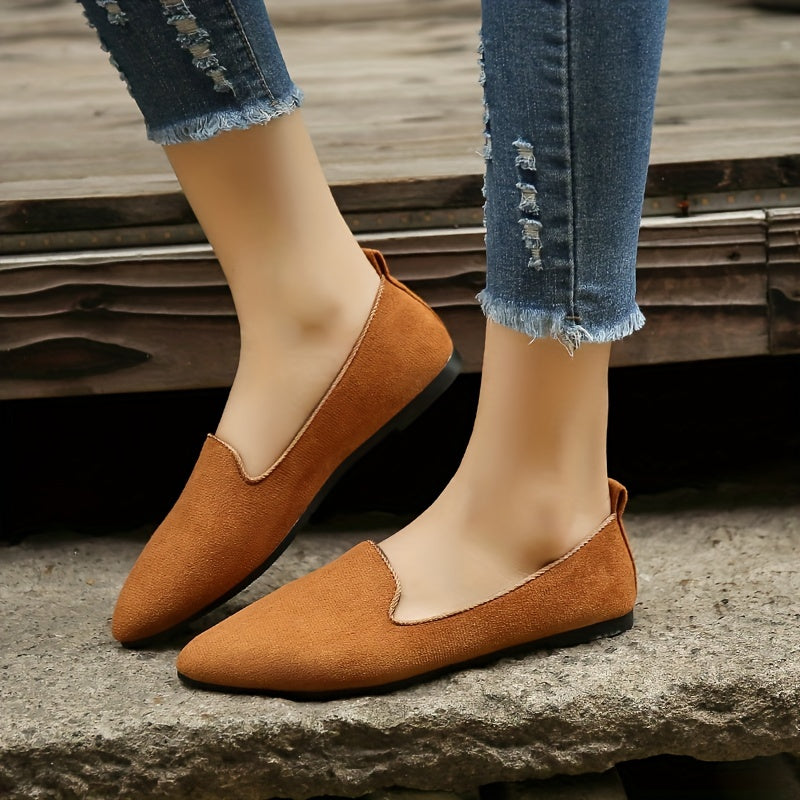 Women's Pointed Toe Ballet Shoes Lightweight Walking Flat Shoes