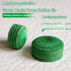 2pcs 6-Layer Leather Billiards Head for Pool Snooker 11 14mm