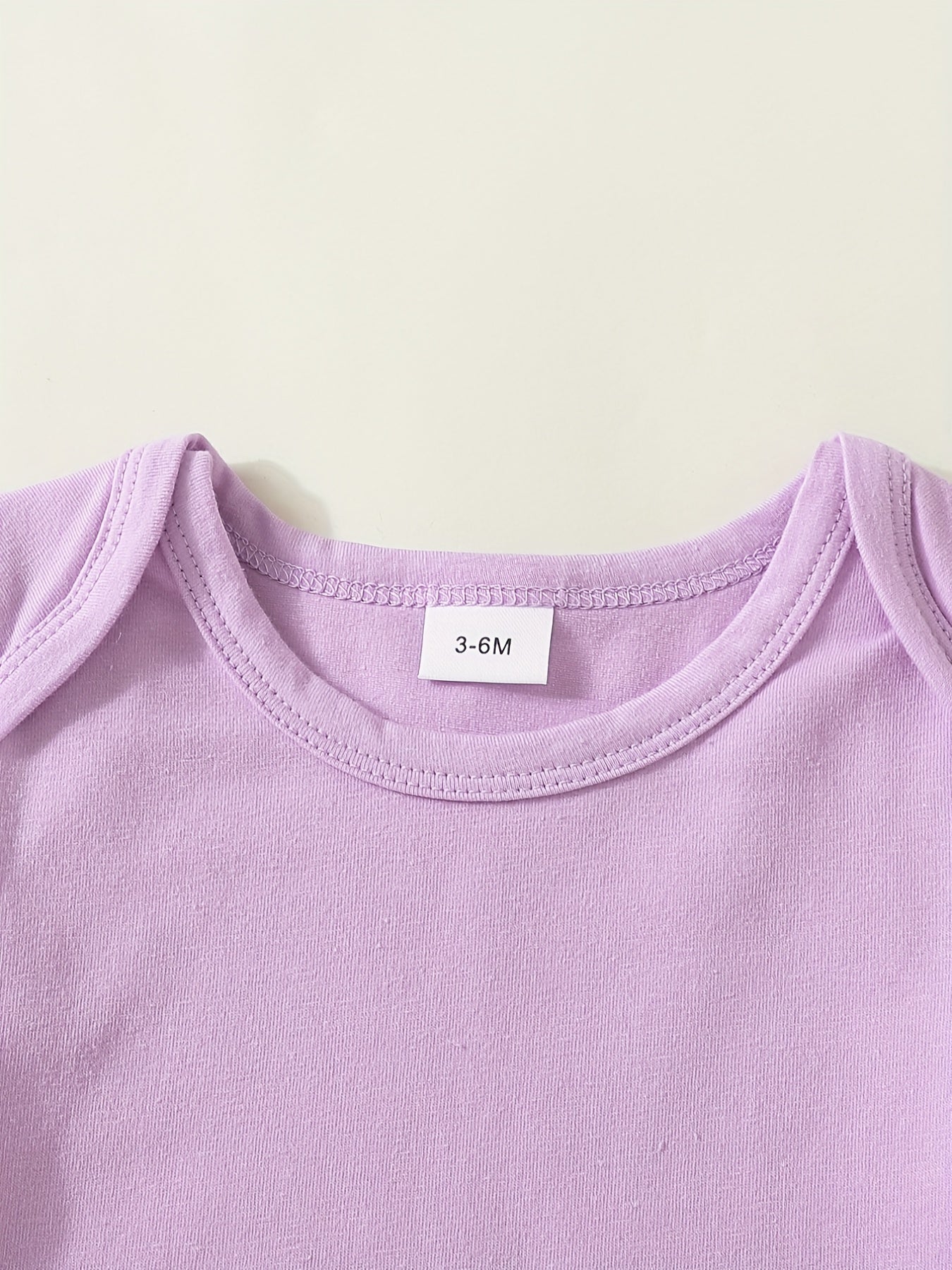 Baby Girls Cotton Loungewear Set Solid Rompers 3pcs