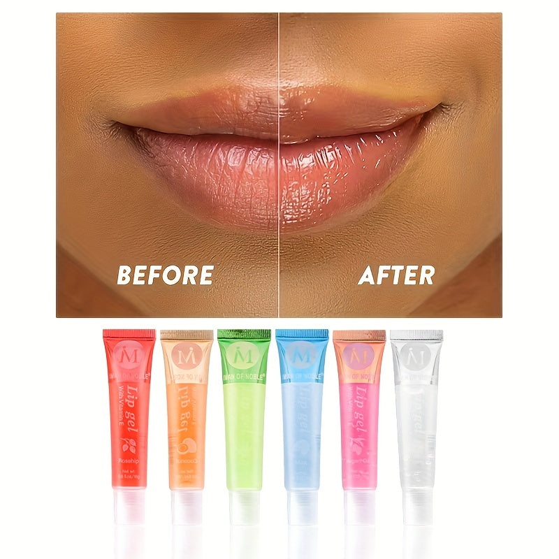 Hydrating Lip Gel With Vitamin E Rosehip Argan Mint Aloe Coconut Moisturizing