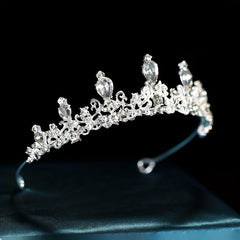 Bridal Crystal Headband Queen Princess Crown Head Jewelry Tiara