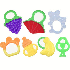 7pcs Newborn Chew Toys Baby Teethers Silicone Banana Toothbrushes