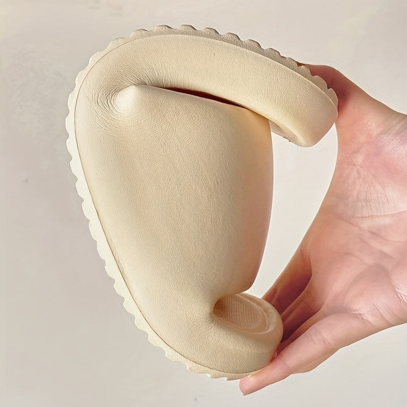 Women's Solid Pillow Slides Slip On Open Toe Non slip Soft Sole