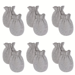 6pcs Toddler Baby Casual Thermal Mittens for Autumn and Spring