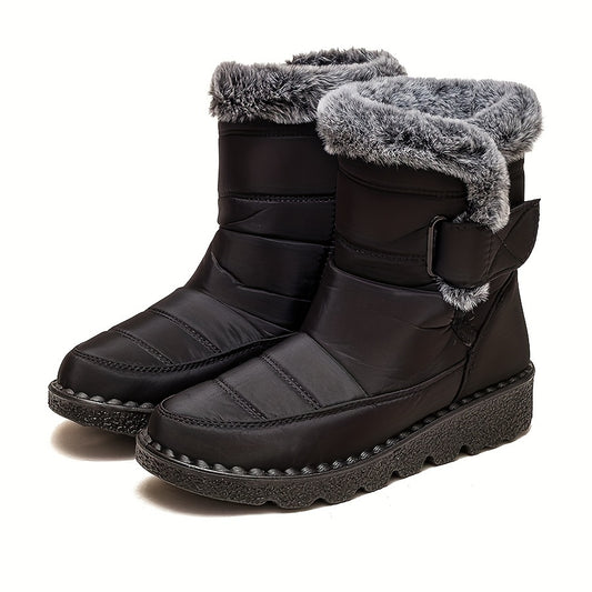 Waterproof Faux Fur High Top Snow Boots Lightweight Thermal Winter