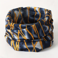 Elastic Headband Neck Gaiter Letter Print Scarf