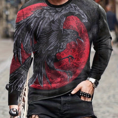 EAGLE 3d Print Men's Long Sleeve Novelty T shirt for Autumn