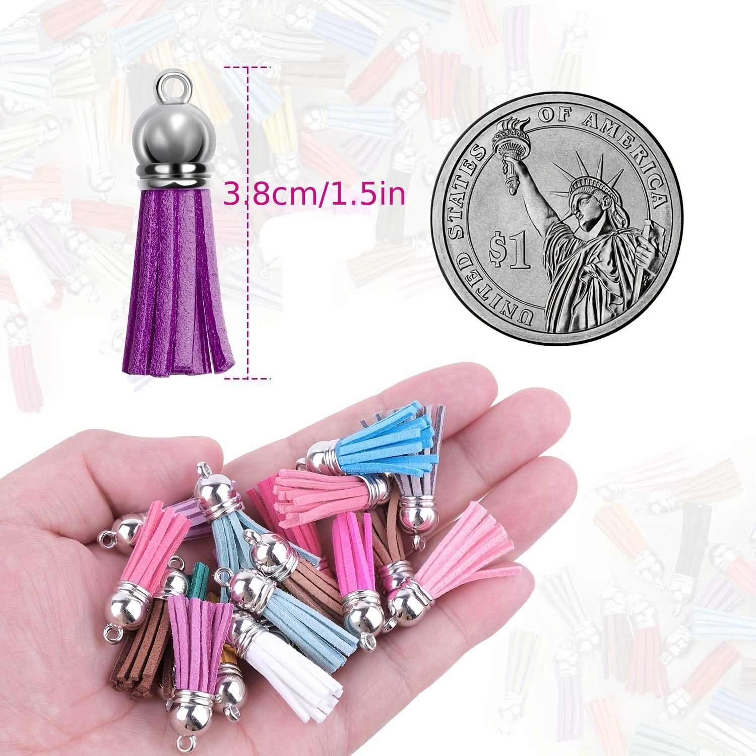 10 Leather Keychain Tassels Bulk for Crafts & Jewelry Making