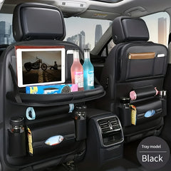 Faux Leather Car Seat Back Storage Bag for Children