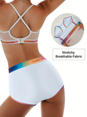 3pcs Letter Print Colorblock Panties Women's Lingerie