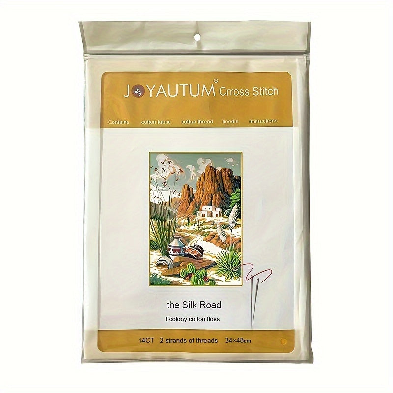 DIY Cross Stitch Kit Silk Road Landscape Pattern