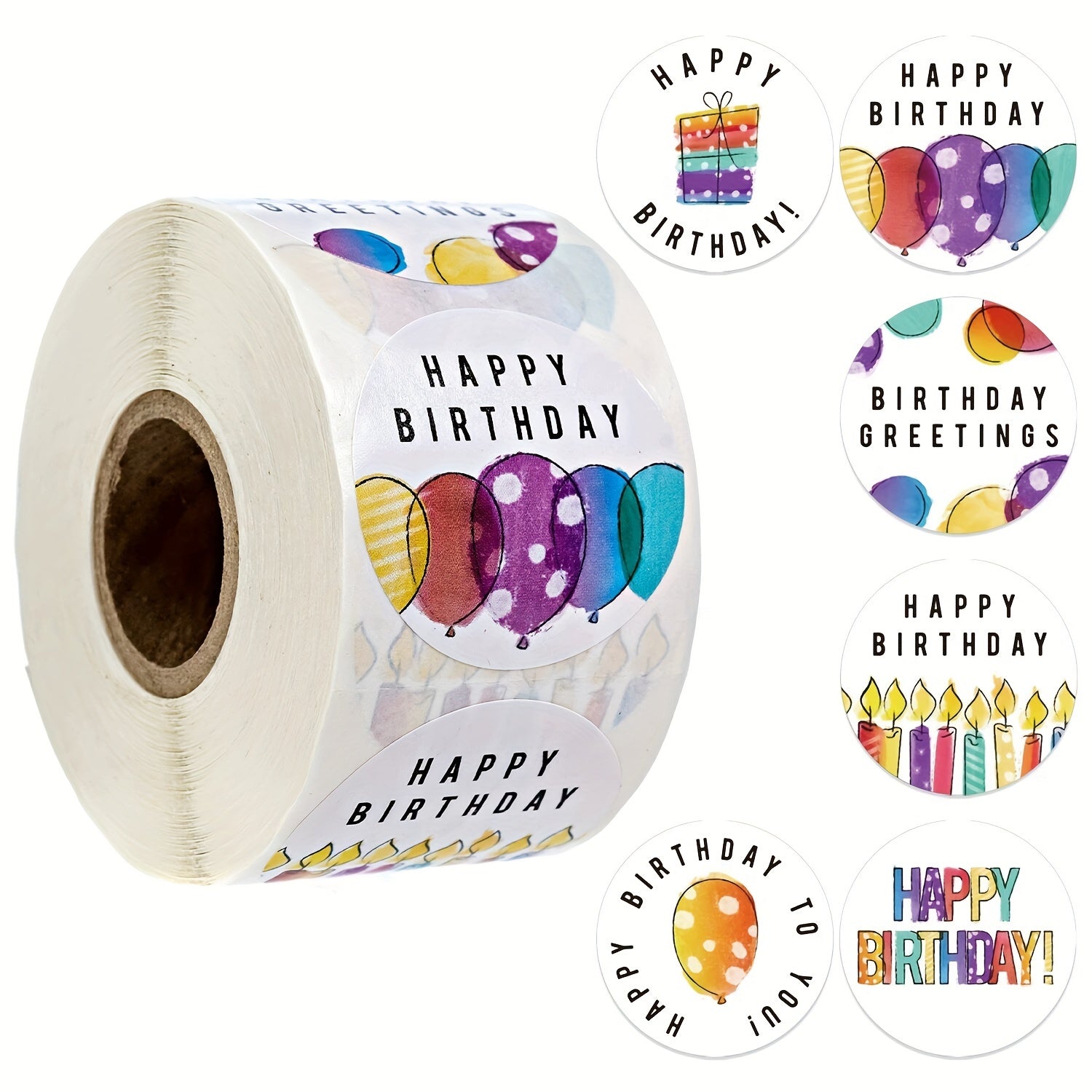 500pcs Happy Birthday Reward Stickers Adults Christmas Holiday Decor