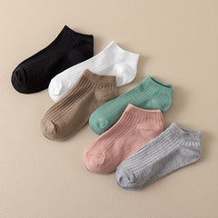 10 Pairs Solid Ankle Socks Comfortable & Breathable Low Cut Women's Stockings