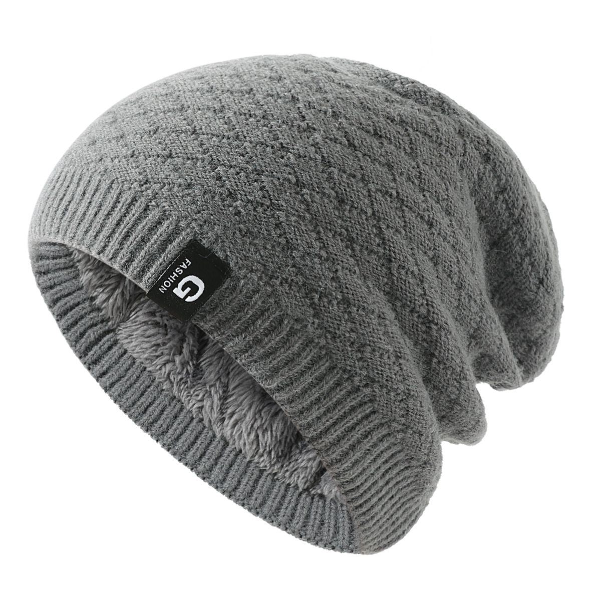 Men's Knit Wool Hat in Khaki Color