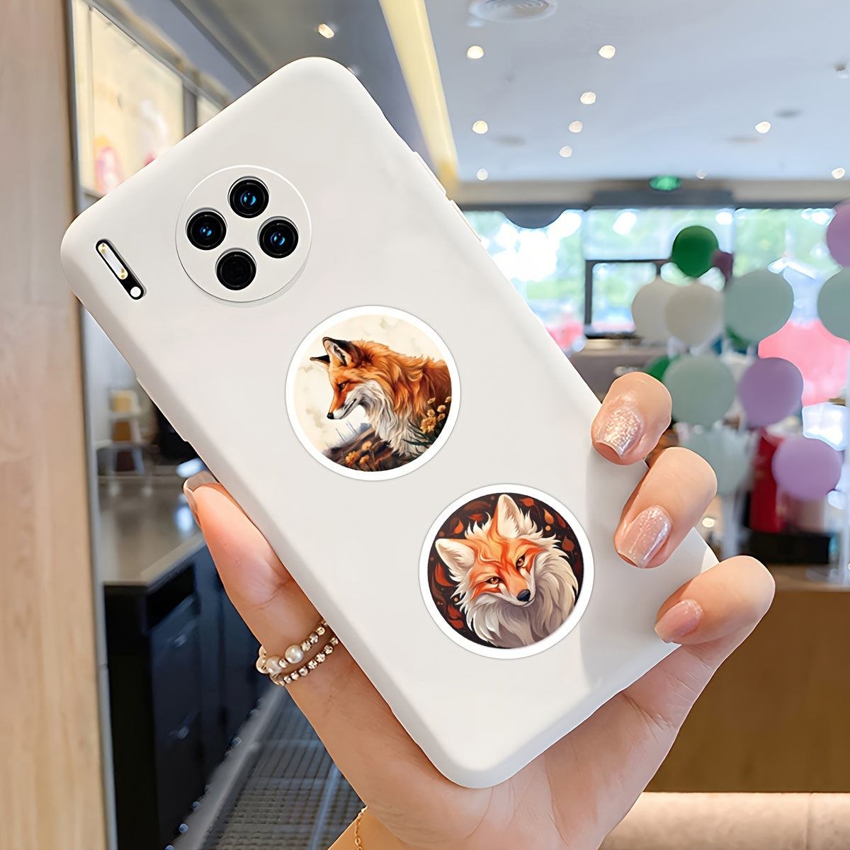 500pcs Fox Stickers Roll Vinyl Foxes Stickers For Water Bottles Laptop
