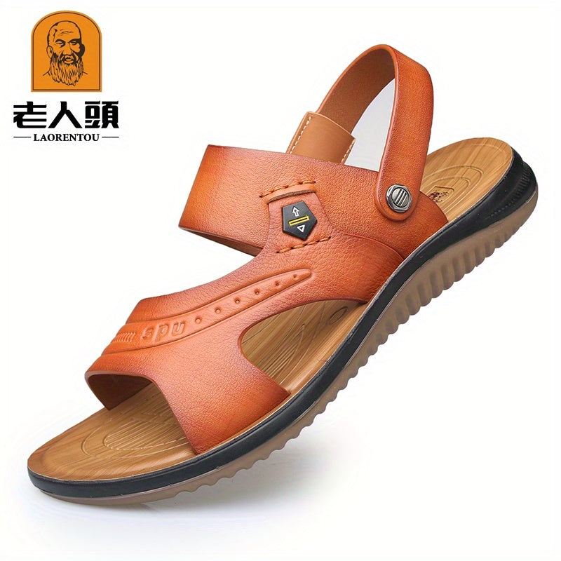 LAORENTOU Men's Non Slip Sandals Wear resistant Comfy Beach Shoes